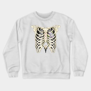 Crystal Heart Ribcage Crewneck Sweatshirt